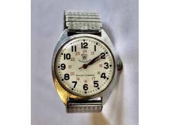 VINTAGE BALL TRAINMASTER - Official Standard Wind-UP Watch - IT WINDS - IT WORKS!! Item#114 LVCL