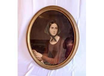 ANTIQUE 'Poor Lady' Painting - Gold Framed - RARE DETAIL! Item#14 RM2