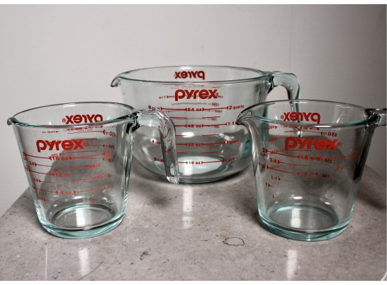 Pyrex Measuring Cups  - Set Of 3!! - Item#186