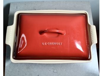 LE CREUSET Cerise Rectangular Baking Dish - #18.04 - AMAZING CRAFTSMANSHIP!! - Item#99