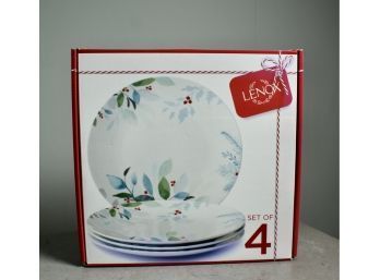 LENOX FROSTED PINES Dinner Plates - Set Of 4!! - Item#162