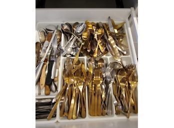 Lot Of Flatware And Serving Pieces - Item #261