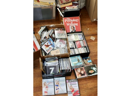 HUGE LOT OF CDs - DVDs - MOVIES - CASSETTES!! Item#23 LVRM