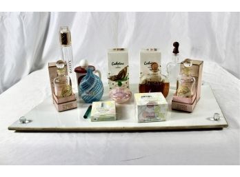 VINTAGE PERFUMES LOT - CABOTINE - CLINIQUE - VICTORIA'S ROSE - SNOOPY - STONE TRAY!! Item#81 LVRM