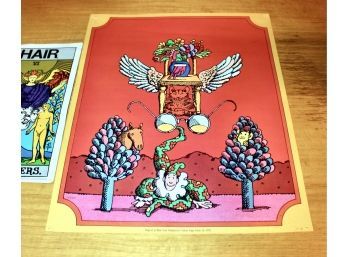 VINTAGE HAIR POSTER, TAROT STYLE - REPRINT OF YELLOW PAGES 1971 POSTER LOT OF 2!! Item#71 BSMT