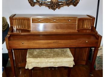 BALDWIN ACROSONIC STAND UP PIANO AND BENCH - MUSIC BOOKS!! Item#101 LVRM