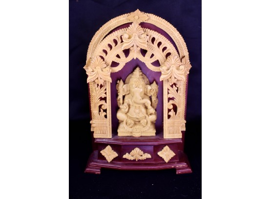 VINTAGE GANESH STATUE - HAND CARVED - MADE IN INDIA!! Item#87 LV