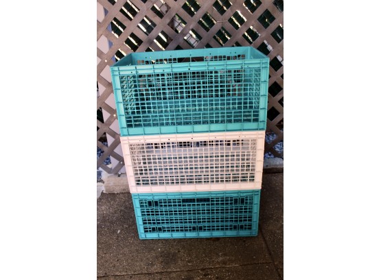 LOT OF 3 CRATES - BLUE AND WHITE!! Item#11 GAR