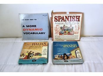 LANGUAGE RECORDS - Spanish, Italian (lot Of 4) - VINTAGE! - Item#144 R2
