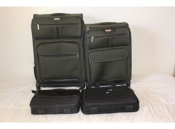 MIXED TRAVEL LOT - Claiborne Luggage Set Of 2, Samsonite Computer Bag & Dell Computer Bag!! Item#119 RM2