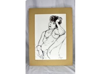 JERRY CAPA AKA GENNARO CAPACCHIONE - THE NEW YORKER Local Queens Artist - Sketch- SIGNED!! Item#214 LV