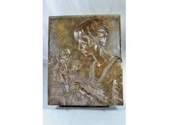 JERRY CAPA AKA GENNARO CAPACCHIONE - THE NEW YORKER Local Queens Artist - BRONZE BAR RELIEF!! Item#29 LV