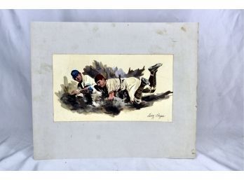 JERRY CAPA AKA GENNARO CAPACCHIONE - THE NEW YORKER Local Queens Artist - Watercolor- SIGNED!! Item#217 LV