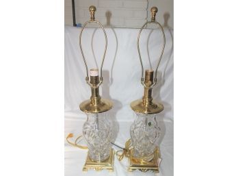 (2) WATERFORD LAMPS - 27' X 6' X 6' - GREAT CONDITION - ITEM#154 LR