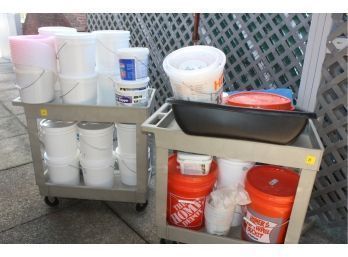 BUCKETS, SAND, GROUT AND CONCRETE (UTILITY CARTS NOT INCLUDED) ITEM#11 GAR