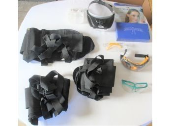 PERSONAL PROTECTIVE EQUIPMENT - FACE SHIELD WITH FRAME - GLASSES - BACK BRACES - ITEM#67 KIT