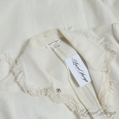 EXCEPTIONAL AND SUPER EXPENSIVE BRAND NEW GEORGINA MILK WHITE FRINGED ...