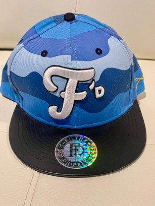 NEW WITH TAGS FILTHY DRIPPED BLUE 'F'D' SNAPBACK HAT CAP