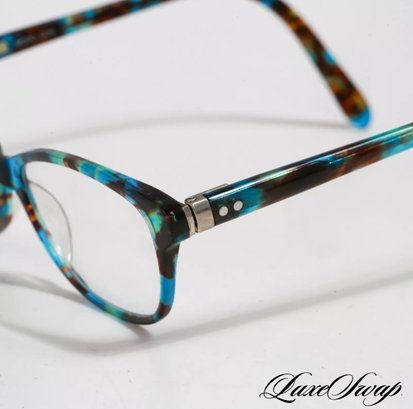 Modo Hand Made Lapis Blue Brown Multi Cracked Tortoise MODERN Glasses Frames NR