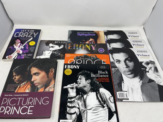 AWESOME LOT OF PRINCE COLLECTIBLE MAGAZINES, BOOKS & MORE