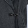 BRAND NEW WITH TAGS ELLEN REYES CHARCOAL GREY FLEECE FLANNEL AND BLACK LEATHERETTE TRIM BUCKLED GILET VEST XXL