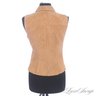 #545 BRAND NEW WITH TAGS LATINI / MARIA VITTORIA FIRENZE CAMEL CHEVRE SUEDE GILET VEST 42