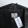 #551 LIKE NEW LATINI / MARIA VITTORIA FIRENZE MADE IN ITALY BLACK LEATHER CORSET LACED MOTORCYCLE VEST M