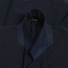 $1000 ARMANI COLLEZIONI MADE IN ITALY MENS ESSENTIAL SOLID NAVY BLUE BLAZER JACKET US 44 R