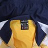 VINTAGE 1990S MENS ADIDAS YELLOW WHITE AND NAVY COLORBLOCK WIND JACKET ANORAK M
