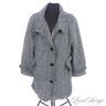 BRAND NEW WITHOUT TAGS K. JORDAN BLACK AND WHITE SPECKLED TWEED PLUS SIZE BELTED COAT 3XL
