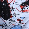 STRAIGHT FIRE : JEAN MICHEL BASQUIAT X ELEVEN PARIS ALLOVER GRAFFITI ART WHITE CREWNECK SWEATSHIRT L