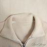 NEAR MINT AND SUCH A GREAT FIT PRADA MADE IN ITALY COCONUT CREAM KNITTED ZIP JACKET 40 EU