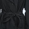 PLUS SIZE : NEAR MINT AND SPRING SHOWER ESSENTIAL LONDON FOG WOMENS BLACK BELTED TRENCH COAT 3XL