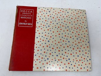 INCREDIBLE VINTAGE 1938 WARTIME DECCA RECORDS COLLECTION OF JOHN SOUSA MARCHES RECORD BOOK
