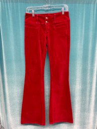 Womens Bella Dahl Red Flare Pants Size 27