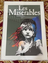 EXTREMELY RARE AND MINT VERY VINTAGE ORIGINAL FRAMED LES MISERABLES OPERA POSTER