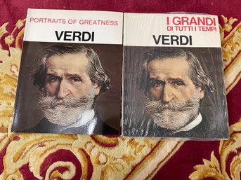 VERY RARE LOT OF 2 PORTRAITS OF GREATNESS VERDI ENGLISH EDITION & SEALED ITALIAN EDITION