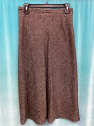 VINTAGE SUD EPRESS MADE IN FRANCE SPECKLED GREY WOOL BLEND SKIRT SIZE FRENCH 40 (8/10)