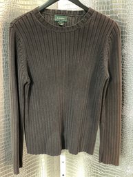 LAUREN RALPH LAUREN WOMENS BLACK SWEATER (M)