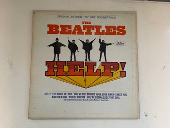 VINTAGE 1965 THE BEATLES HELP! MAS-2386 CAPITOL RECORDS MOTION PICTURE SOUNDTRACK RECORD