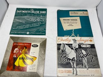 LOT OF 4 VERY VINTAGE 1940S & MINT RECORDS INCL BING CROSBY, ARTHUR MURRAY & MORE ON DECCA, CAPITOL