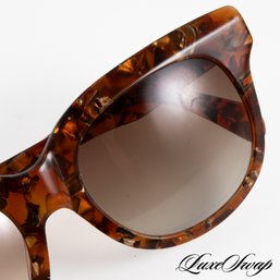 MORGAN TAYLOR HAND MADE IN ITALY MOD. 9228 AMBER CRACKLED MOSAIC SUNGLASSES