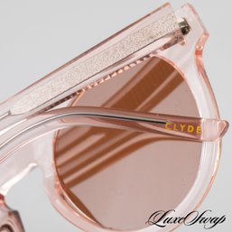 MODERN AND FANTASTIC BONNIE & CLYDE PINK ROSE TRANSLUCENT 50-22-145 BRUNCH SUNGLASSES