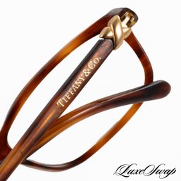 TIFFANY & CO MADE IN ITALY TF 2036 CARAMEL TORTOISE ELSA PERRETTI GOLD ARM GLASSES