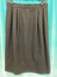 ANONYMOUS  VINTAGE  SOLID BLACK WOOL BLEND SIRT SIZE 12
