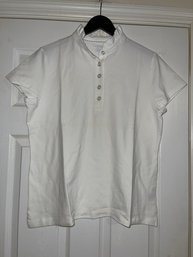 WOMENS LANDS END PURE COTTON POLO SHIRT SIZE XL