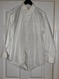 ESSENTIAL & EXPENSIVE MENS ENRO NON-IRON EZCOOL PURE COTTON WHITE DRESS SHIRT SIZE 15.5 32-33