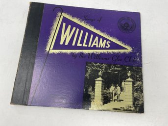 VINTAGE 1937 WILLIAMS COLLEGE GLEE CLUB RECORD BOOK IN BOX COMPLETE WITH 2 RECORDS