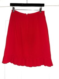 A TRUE DRAMA PIECE!! WOMENS DRAMA BRIGHT RED PLEATED BOTTOM SKIRT SIZE 8