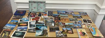 MASSIVE, COLLECTIBLE, & MINT LOT OF TRAVEL & ART POSTCARDS FROM ACROSS THE WORLD AND INCL SET FROM POTJAN